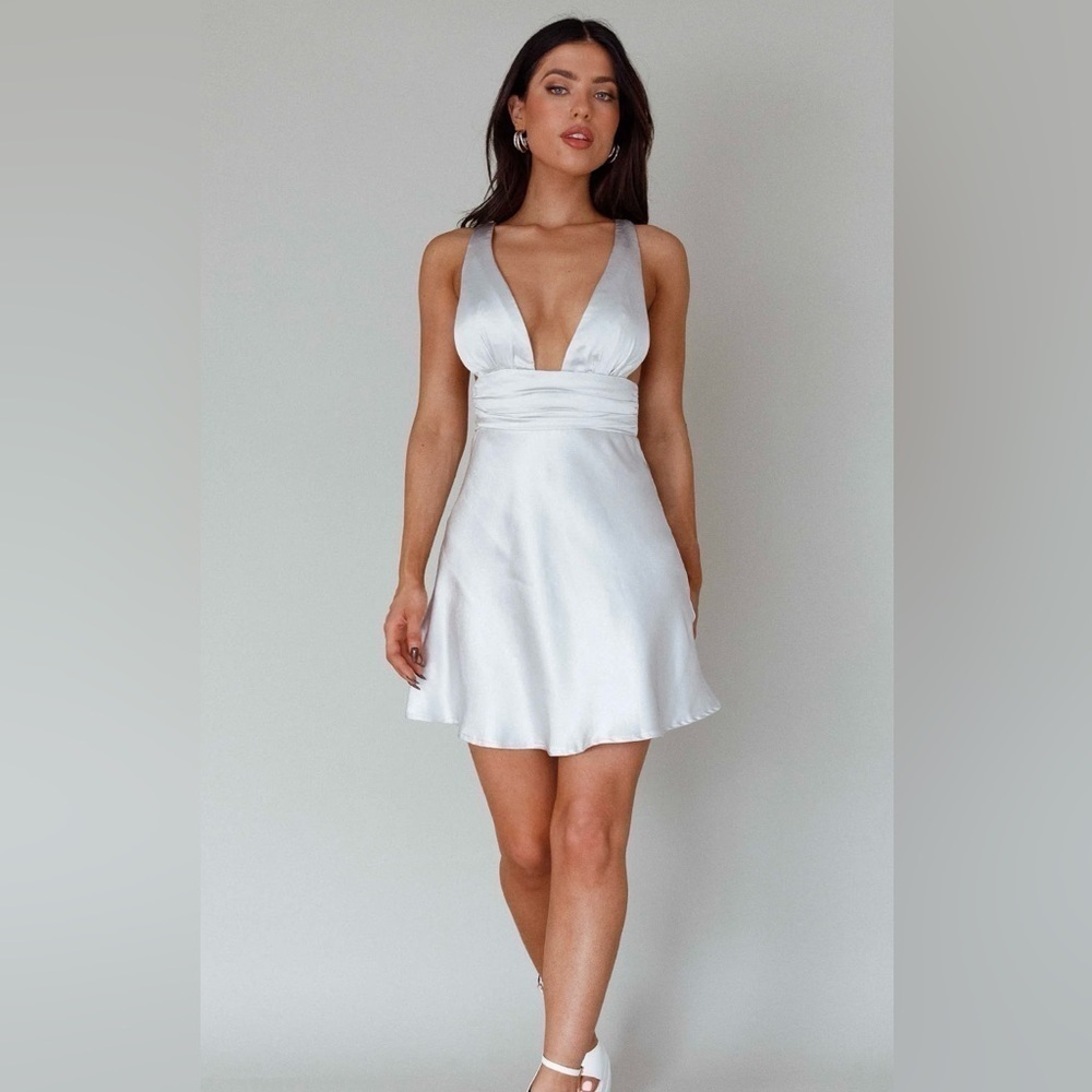 Selfie Leslie (Angel Biba) Mad About You Criss Cross Back Mini Dress, Size M